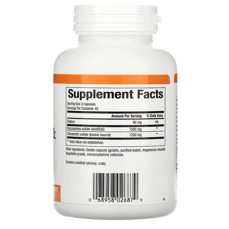 Natural Factors, Glucosamine & Chondroitin, 500 mg/400 mg, 120 Capsules 68958026879