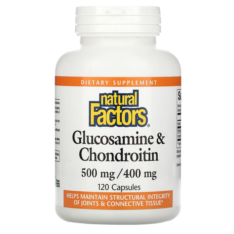 Natural Factors Glucosamine & Chondroitin 500 mg/400 mg 120 Capsules 68958026879