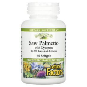 Natural Factors HerbalFactors Saw Palmetto with Lycopene 60 Softgels 68958045511