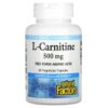 Natural Factors L-Carnitine 500 mg 60 Vegetarian Capsules 68958028019