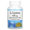 Natural Factors L-Lysine 500 mg 90 Vegetarian Capsules 68958028231