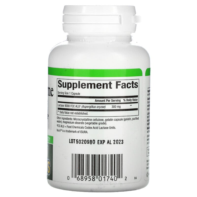 Natural Factors, Lactase Enzyme, 9,000 FCC ALU, 60 Capsules 68958017402