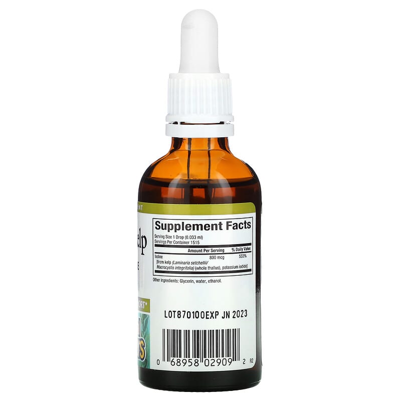 Natural Factors, Liquid Kelp, 800 mcg, 1.6 fl oz (50 ml) 68958029092