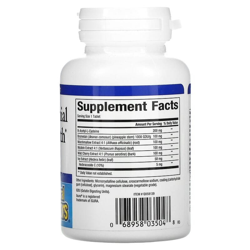 Natural Factors, Lung, Bronchial & Sinus Health, 45 Tablets 68958035048