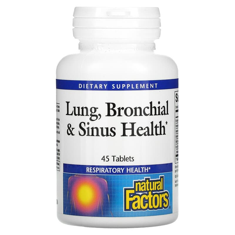 Natural Factors Lung Bronchial & Sinus Health 45 Tablets 68958035048