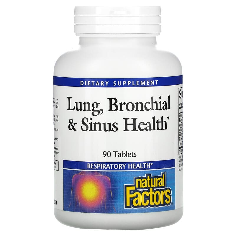 Natural Factors Lung Bronchial & Sinus Health 90 Tablets 68958035055