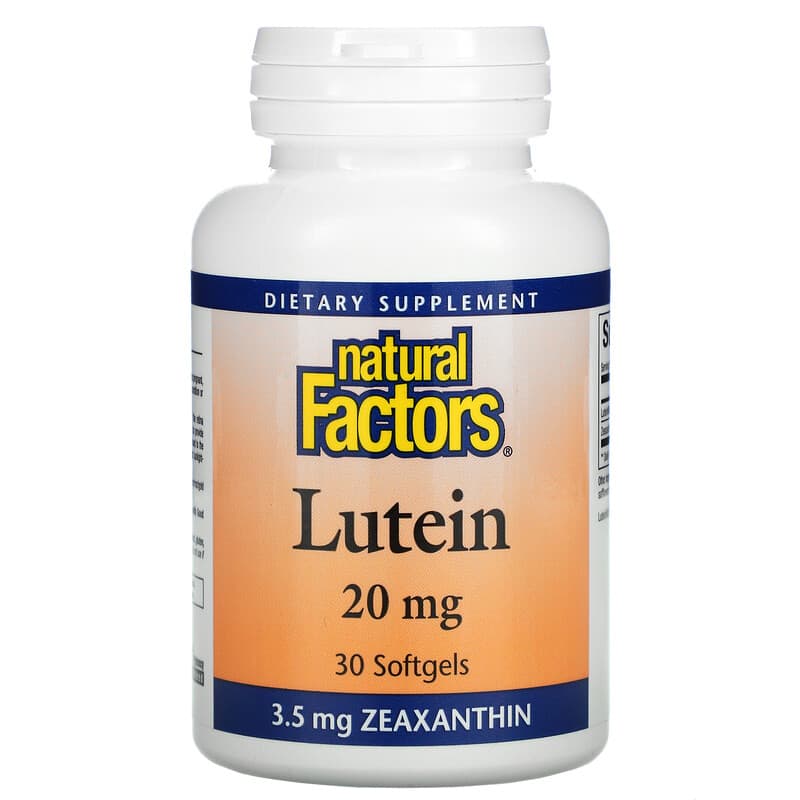 Natural Factors Lutein 20 mg  30 Softgels 68958010311