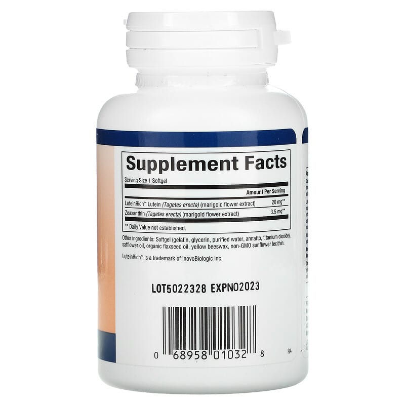 Natural Factors, Lutein, 20 mg, 60 Softgels 68958010328