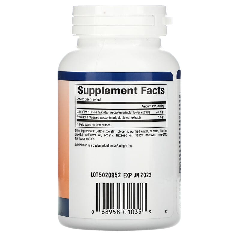 Natural Factors, Lutein, 40 mg, 60 Softgels 68958010359