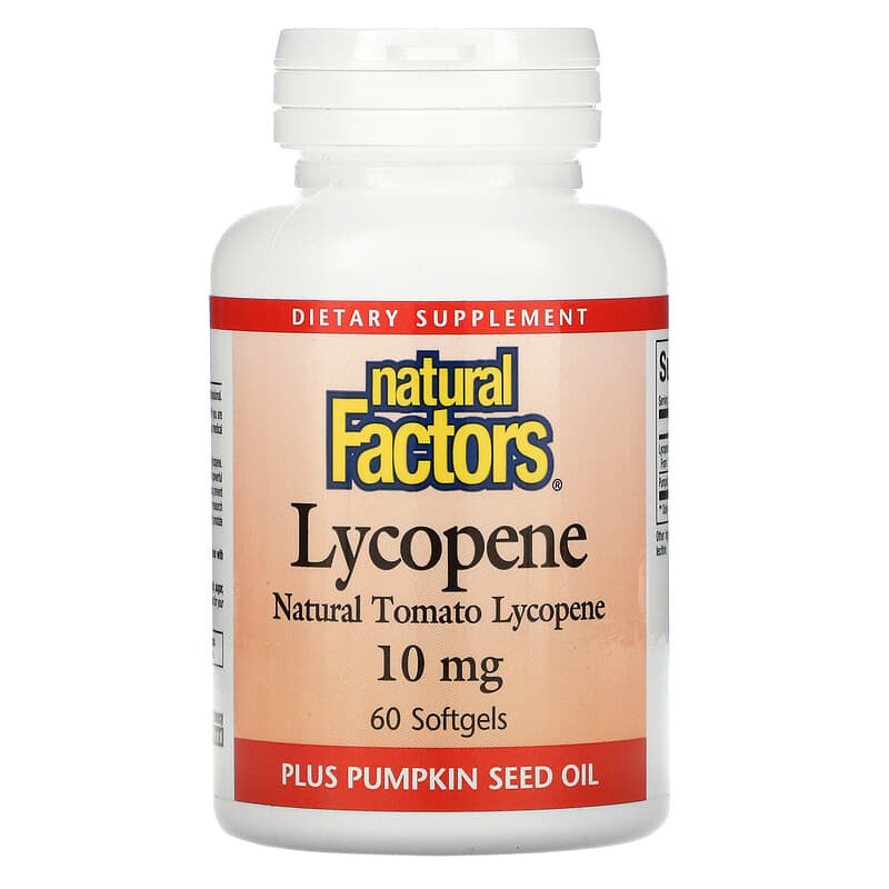 Natural Factors Lycopene 10 mg 60 Softgels 68958010168