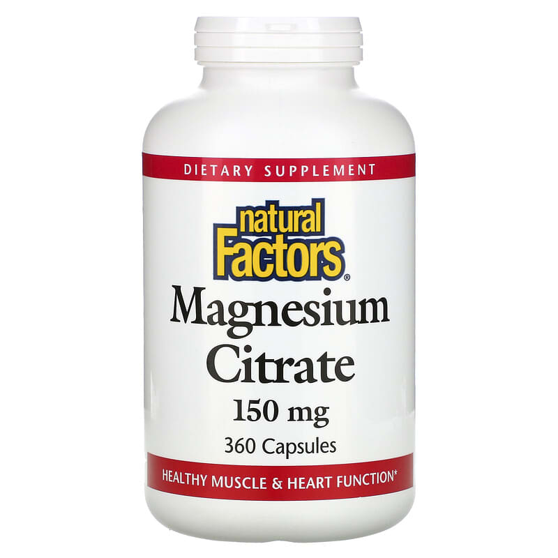 Natural Factors Magnesium Citrate 150 mg 360 Capsules 68958016559