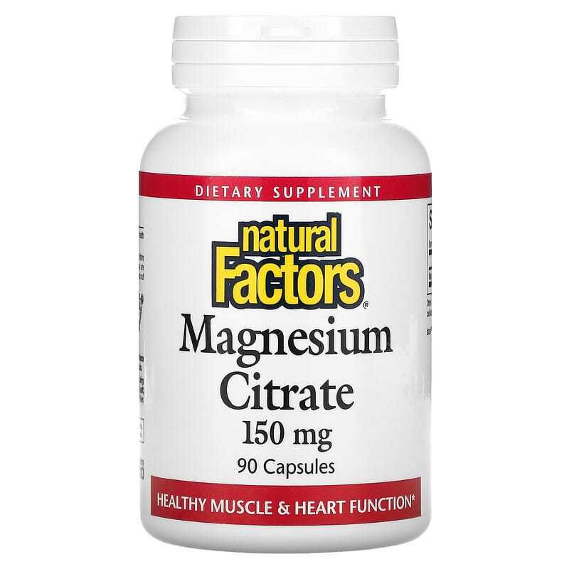 Natural Factors Magnesium Citrate 150 mg 90 Capsules 68958016528