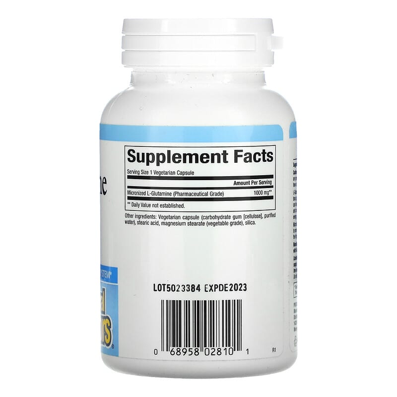 Natural Factors, Micronized L-Glutamine, 1,000 mg, 90 Vegetarian Capsules 68958028101
