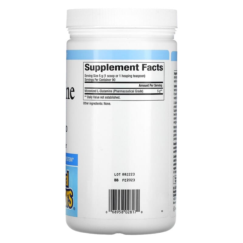 Natural Factors, Micronized L-Glutamine Powder, 5,000 mg, 16 oz (454 g) 68958028170