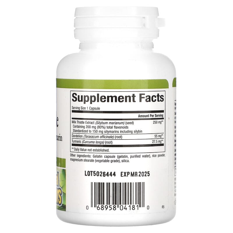 Natural Factors, Milk Thistle, 250 mg, 90 Capsules 68958041810