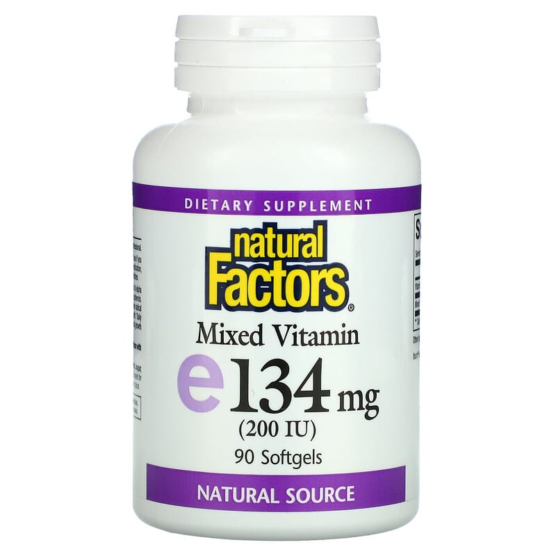 Natural Factors Mixed Vitamin E 134 mg (200 IU) 90 Softgels 68958014005
