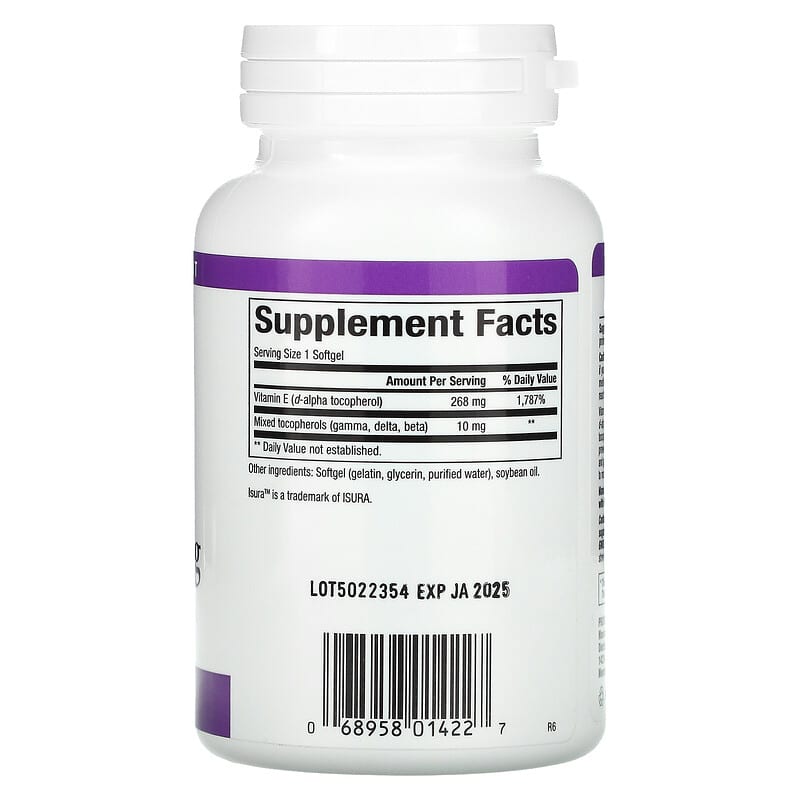Natural Factors, Mixed Vitamin E, 268 mg (400 IU), 180 Softgels 68958014227