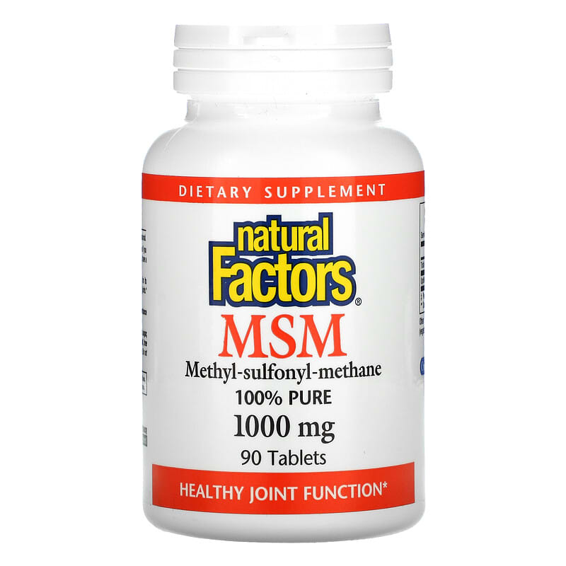 Natural Factors MSM 1,000 mg 90 Tablets 68958026909