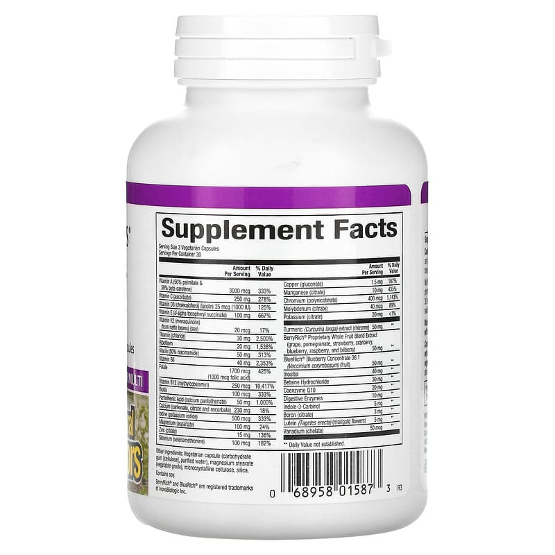 Natural Factors, MultiFactors, Women's 50+, 90 Vegetarian Capsules 68958015873