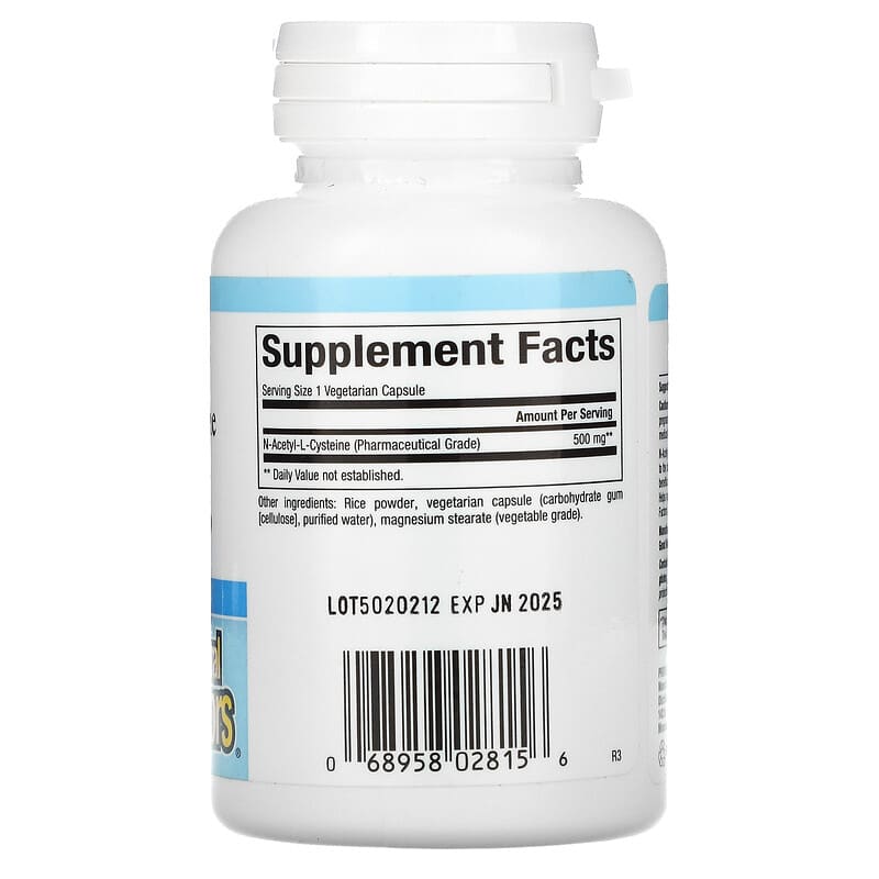 Natural Factors, NAC, N-Acetyl-L Cysteine, 500 mg, 90 Vegetarian  Capsules 68958028156