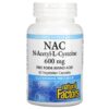 Natural Factors NAC N-Acetyl-L-Cysteine 600 mg 60 Vegetarian Capsules 68958028187