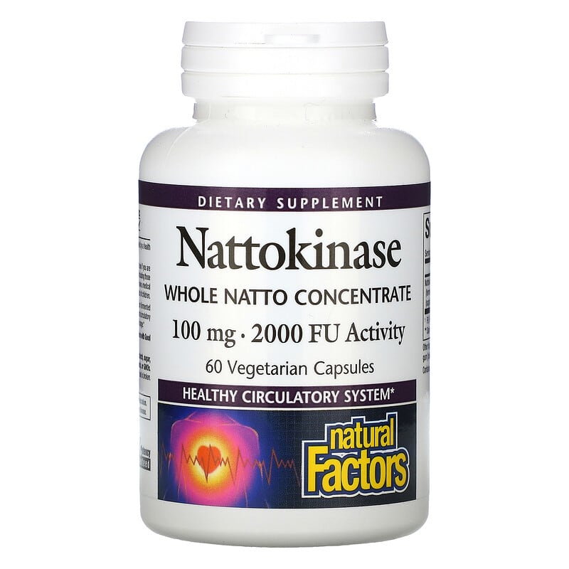 Natural Factors Nattokinase 100 mg 60 Vegetarian Capsules 68958017259
