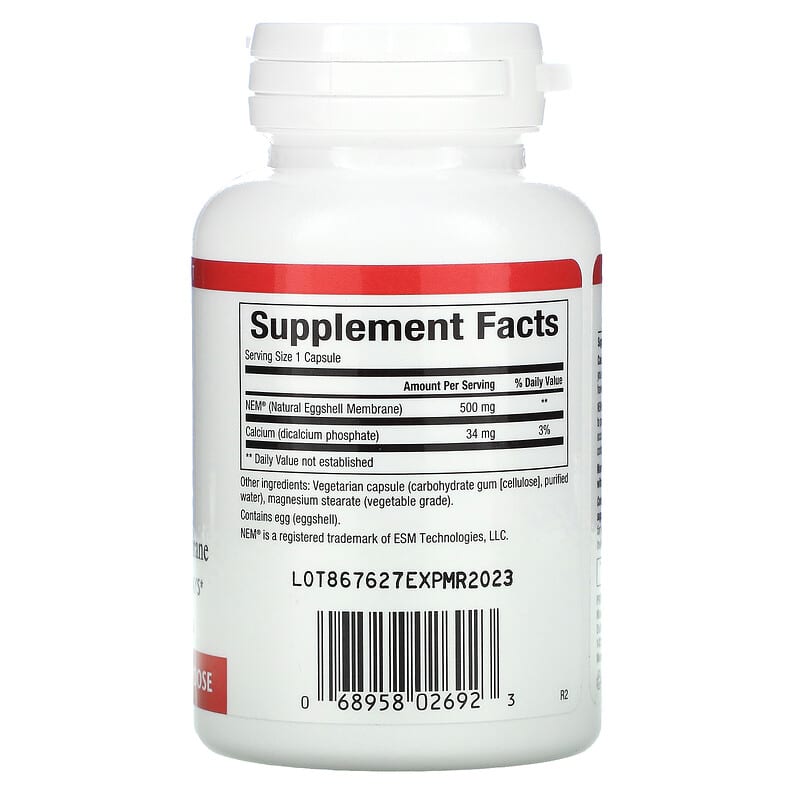 Natural Factors, NEM, Natural Eggshell Membrane, 30 Vegetarian Capsules 68958026923
