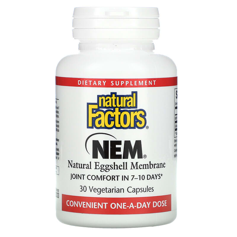 Natural Factors NEM Natural Eggshell Membrane 30 Vegetarian Capsules 68958026923