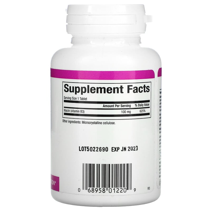 Natural Factors, Niacin, 100 mg, 90 Tablets 68958012209
