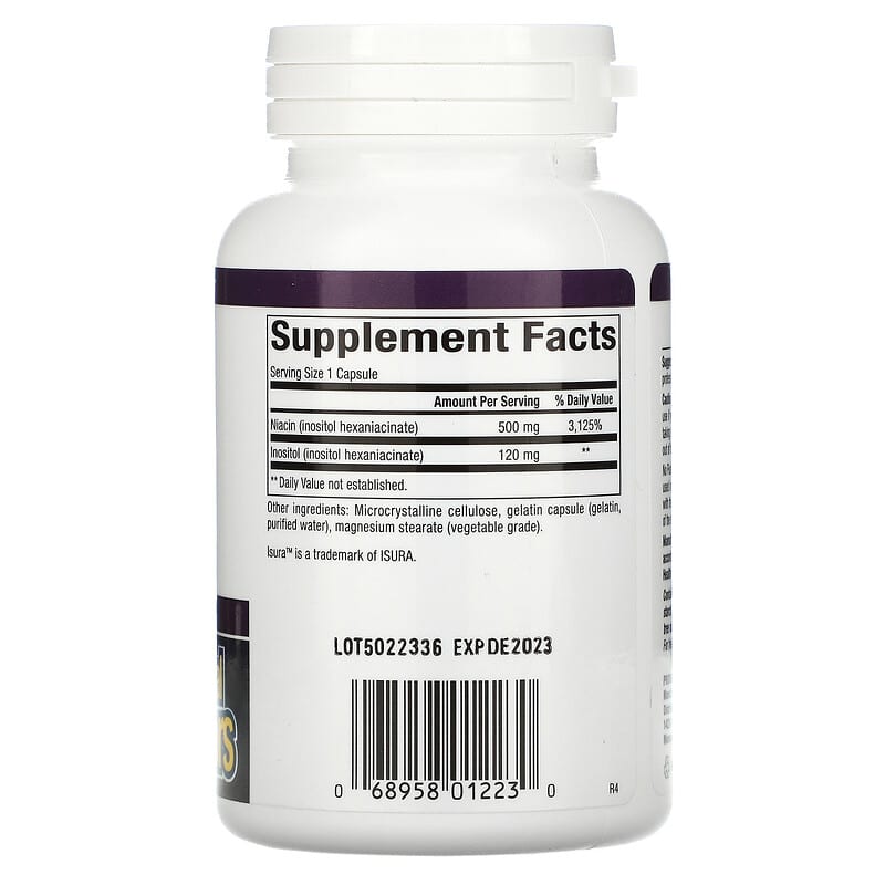 Natural Factors, No Flush Niacin, 500 mg, 90 Capsules 68958012230
