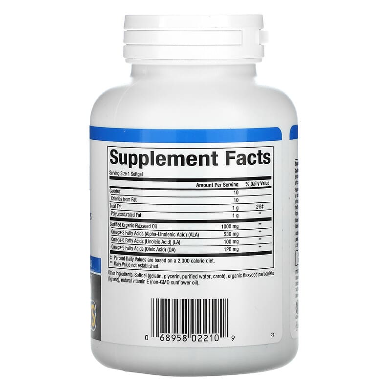 Natural Factors, OmegaFactors, Flaxseed Oil, 1,000 mg, 90 Softgels 68958022109