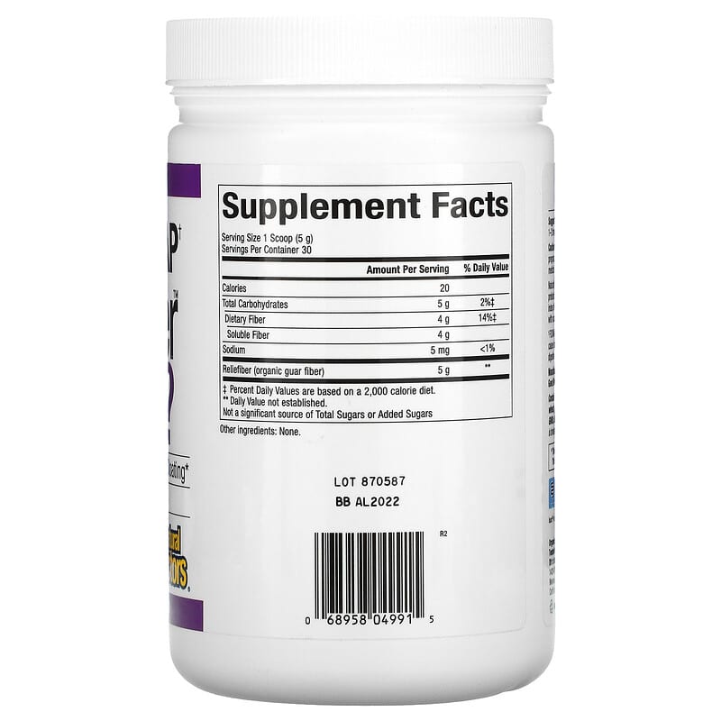 Natural Factors, Organic Low Fodmap Reliefiber, Unflavored, 5.3 oz (150 g) 68958049915