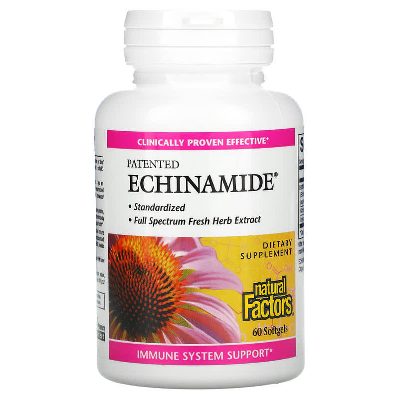 Natural Factors, Patented Echinamide, 60 Softgels 68958045238