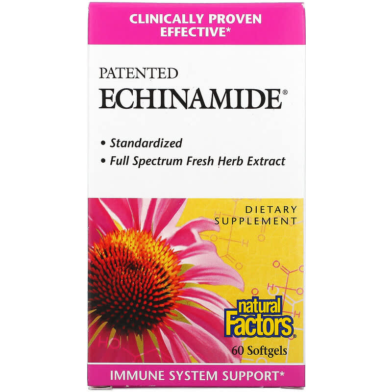 Natural Factors Patented Echinamide 60 Softgels 68958045238