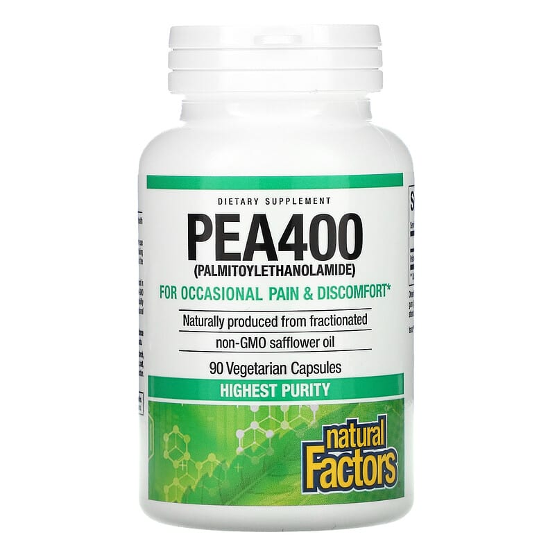 Natural Factors, PEA400, 90 Vegetarian Capsules 68958027005