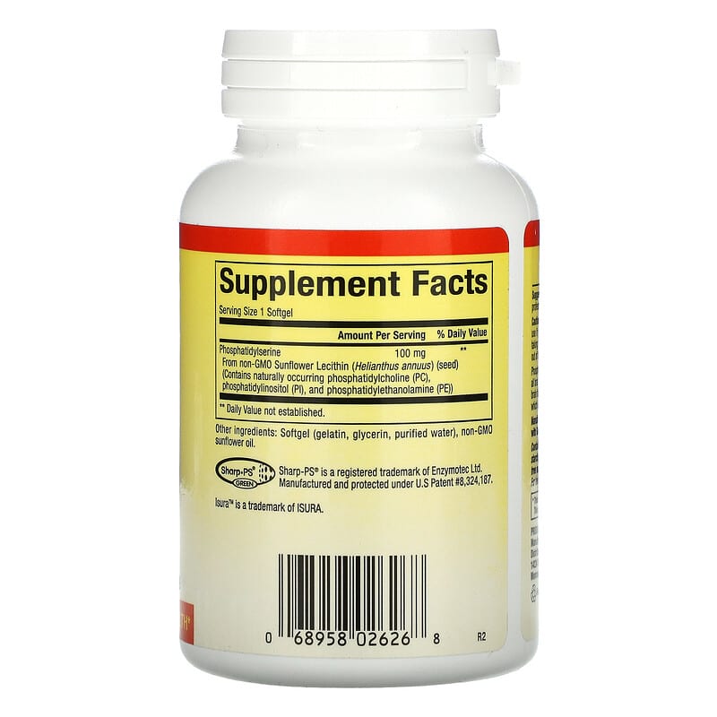 Natural Factors, PS, Phosphatidylserine, 100 mg, 120 Softgels 68958026268