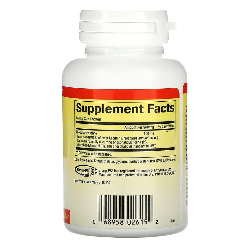 Natural Factors, PS, Phosphatidylserine, 100 mg, 30 Softgels 68958026152