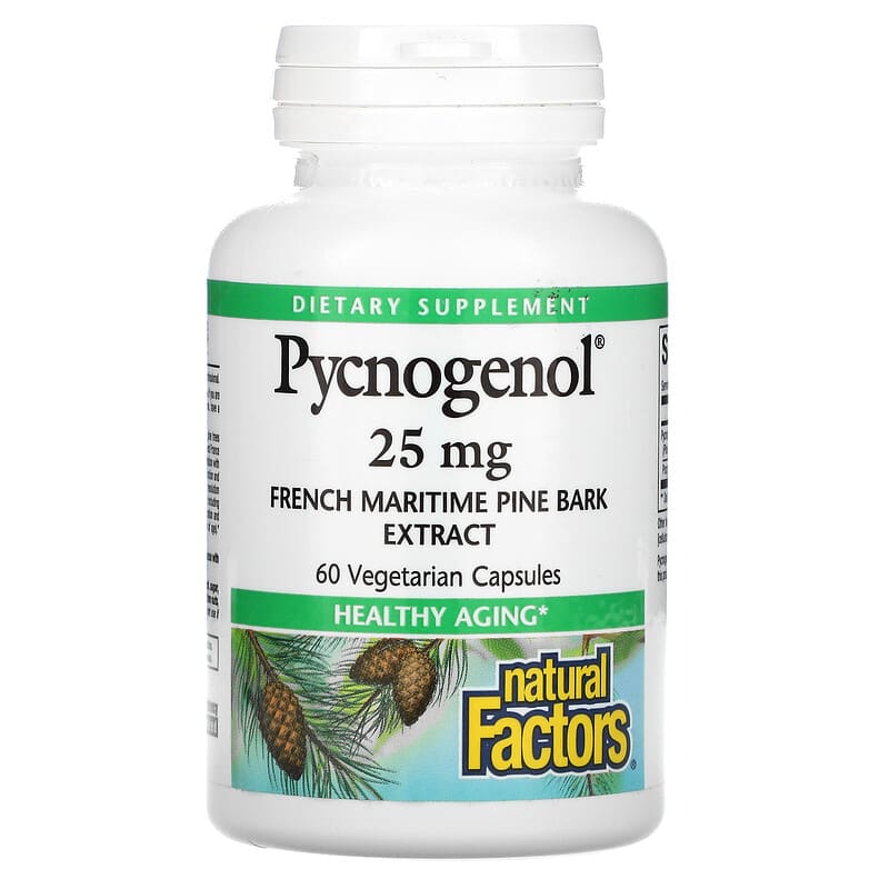 Natural Factors Pycnogenol 25 mg 60 Vegetarian Capsules 68958020907