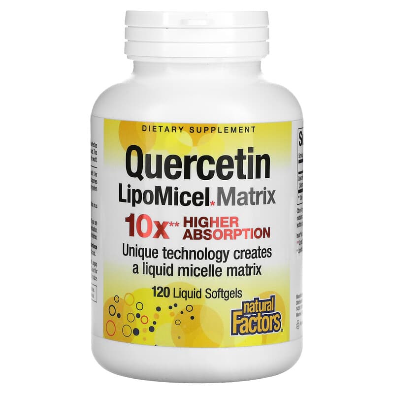 Natural Factors Quercetin LipoMicel Matrix 120 Liquid Softgels 68958013930