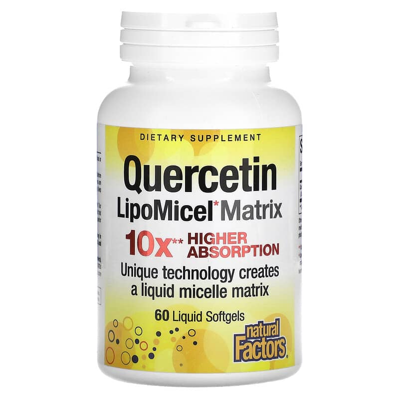 Natural Factors Quercetin LipoMicel Matrix 60 Liquid Softgels 68958013787