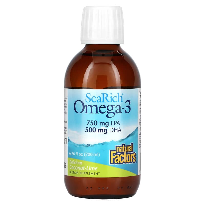 Natural Factors SeaRich Omega-3 Coconut-Lime 6.76 fl oz (200 ml) 68958357416