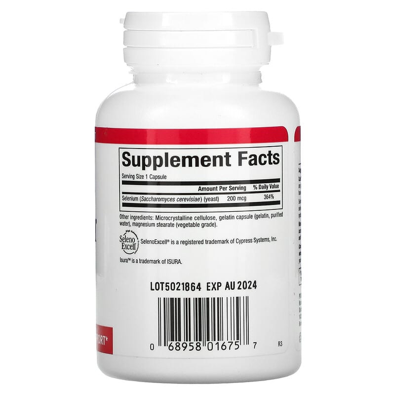 Natural Factors, SelenoExcell, Selenium, 200 mcg, 90 Capsules 68958016757