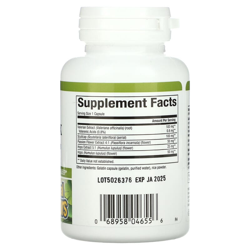 Natural Factors, Sleep Relax with Valerian & Hops, 90 Capsules 68958046556