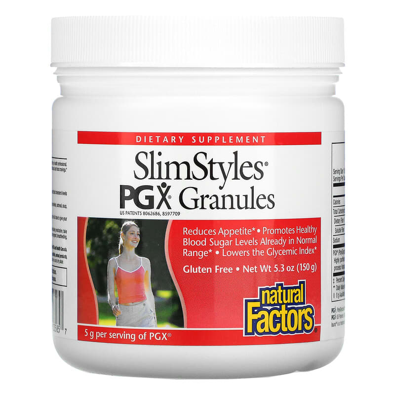 Natural Factors SlimStyles PGX Granules Unflavored 5.3 oz (150 g) 68958035857