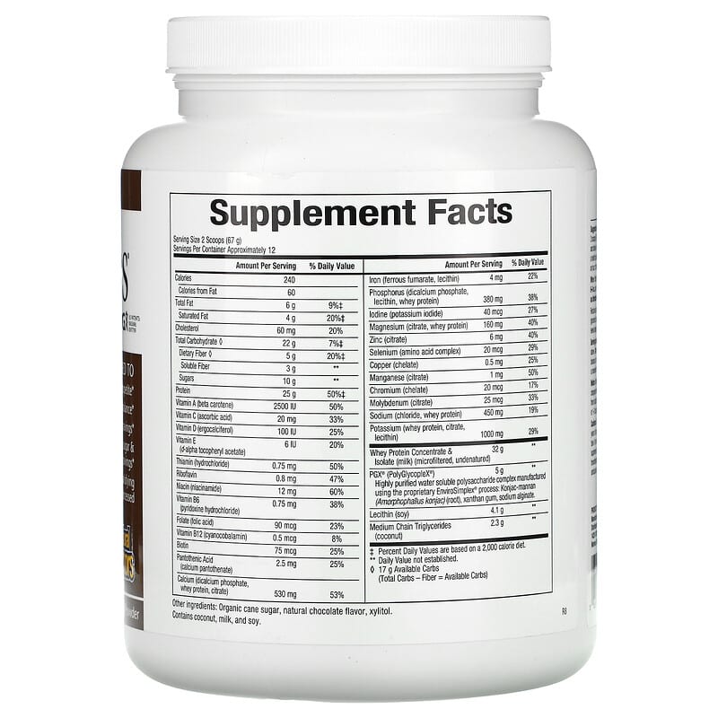 Natural Factors, SlimStyles, Weight Loss Drink Mix with PGX, Double Chocolate, 1 lb 12 oz (800 g) Powder 68958035512