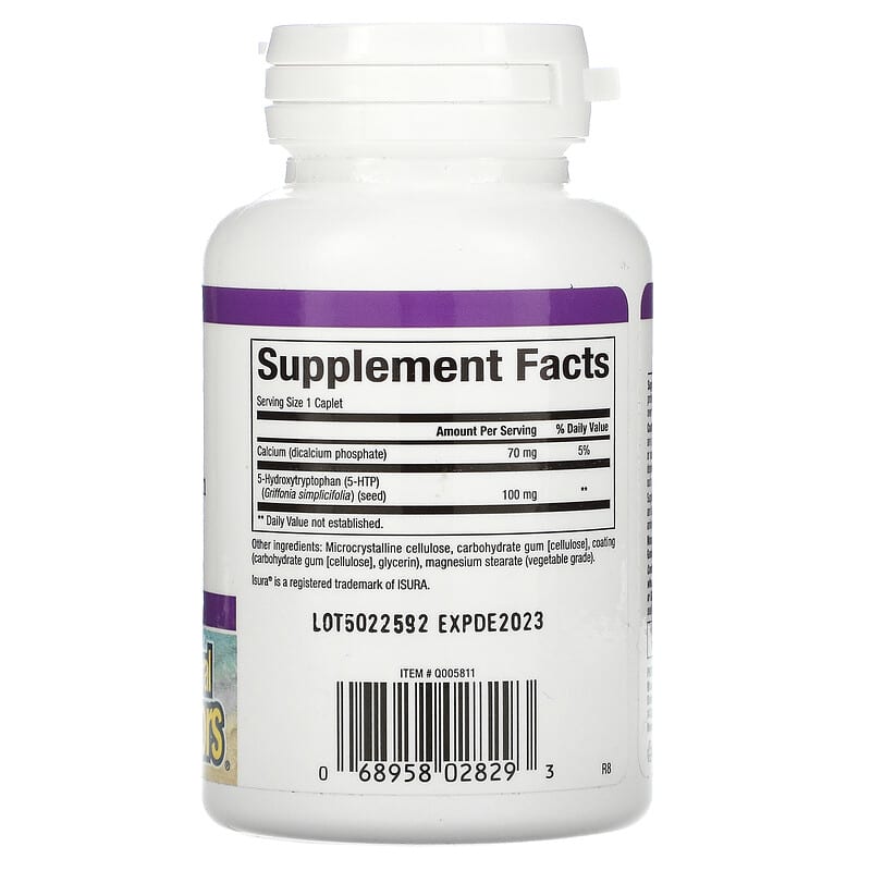 Natural Factors, Stress-Relax, 5-HTP, 100 mg, 60 Time Release Caplets 68958028293