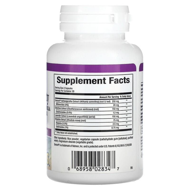 Natural Factors, Stress-Relax, Adrenal Serenity, 60 Vegetarian Capsules 68958028347
