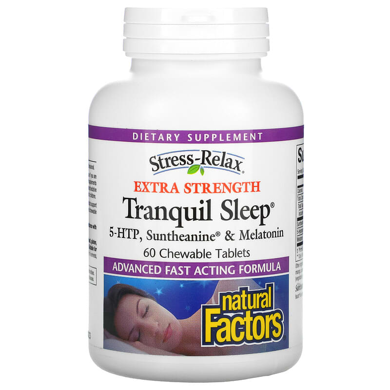 Natural Factors Stress-Relax Extra Strength Tranquil Sleep 60 Chewable Tablets 68958028491