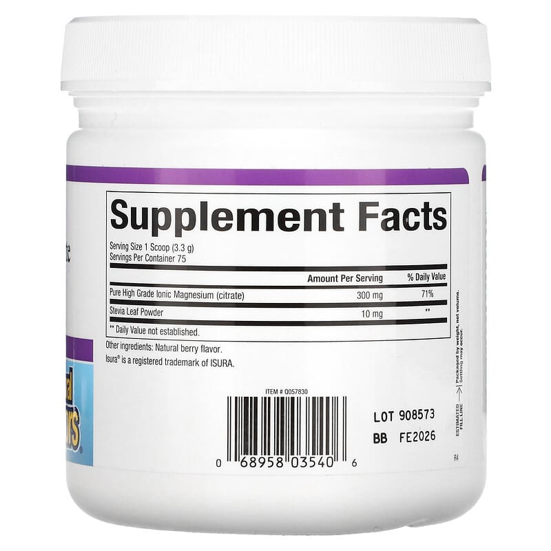 Natural Factors, Stress-Relax, Magnesium Citrate, Berry Drink Mix, 8.8 oz (250 g) 68958035406