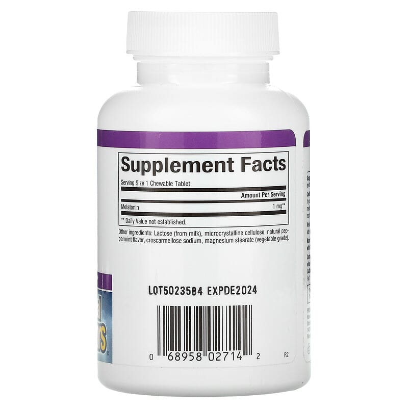 Natural Factors, Stress-Relax, Melatonin, 1 mg, 180 Chewable Tablets 68958027142